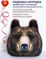 подушка рельефная с фотопечатью Медведь