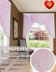 Ламбрекен Лето розовый белый 120*110 см
